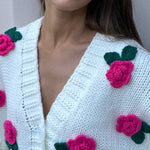 Selena Rose Knit Sweater Cardigan