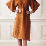 Elegant Ink  Linen Dress