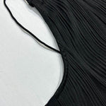 Bodycon Sleeveless Pleated Solid Color Split-Back Split-Joint Zipper Spaghetti-Neck Maxi Dresses