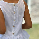 Cotton And Linen Solid Color Sleeveless Top & Wide Leg Pants Two-Piece Set