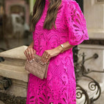 Reason To Smile Crochet Lace Mini Dress