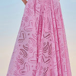 Paris Dreaming Embroidered Lace High Rise Elastic Waist Pocketed Maxi Skirt