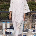Lace V-neck Loose Maxi Dress