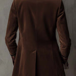 Vintage Brown Suede Blazer With Embroidered Details