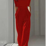 Margovil Round Neck Sleeveless High Waist Wide Leg Jumpsuit