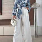 High Rise Pocketed Wide Leg Pants