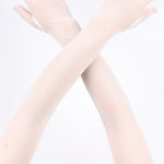 Margovil Over Elbow Length Lace Sheer Gloves