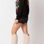 Christmas Soldier Sequined Fashion Casual Sweatshirt