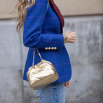 Stylish contrasting lapel blazer