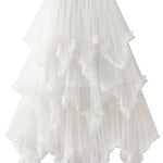Cake skirt mid-length high waist big swing fluffy fairy gauze dress long skirt