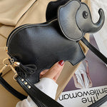 PU Elephant Shape Shoulder Bag Handbag