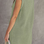 Casual Solid Slit O Neck A Line Dresses