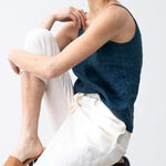 Spaghetti Strap Linen Blend Top