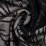 Long Sleeves Skinny Printed See-Through Split-Joint High Neck Evening Dresses Maxi Dresses