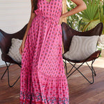 Raspberry Romance Print Avila Dress