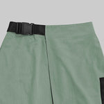 A-Line Loose Asymmetric Elasticity Pockets Split-Joint Skirts Bottoms