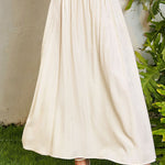 A-line swing skirt high waist hollow solid color skirt