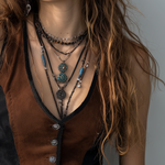 Vintage Contrast Trim Suede Vest