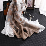 Original Floral Sun-Protection Silk Scarf
