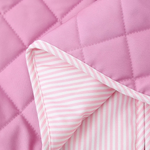 Rose Print Bow Quilted Jacket