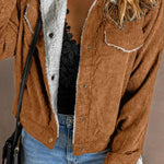 Women's Lambswool Patchwork Corduroy Jacket