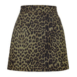 High-waist zipper autumn and winter A-line solid color skirt