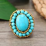 Turquoise Weave Ring