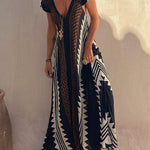 Beach Dates Ethnic Print A-line Maxi Dress