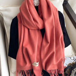Solid Color Tasseled Scarf Scarfs&Hats