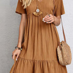 Loose casual tie waist flowy dress
