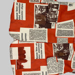 Long Sleeves Loose Buttoned Newspaper Print Pockets Split-Joint Notched Collar Blazer Outerwear
