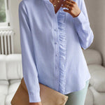 MAKE IT LAST RUFFLED LONG SLEEVE TOP - 4 COLORS