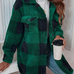 Lina ��� Cozy Plaid Knit Jacket