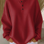 Stella | Cozy Waffle Knit Henley