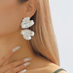 Geometric Solid Color Drop Earrings Earrings Accessories