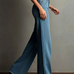Vintage High-Waisted Wide-Leg Denim Pants