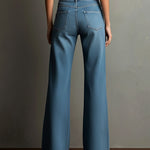 Vintage High-Waisted Wide-Leg Denim Pants