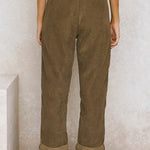 women's corduroy loose straight trousers