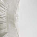 Half Sleeves Loose Layered Pleated Solid Color Split-Joint Mock Neck Blouses&Shirts Tops