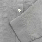 Men's Cotton and Linen Casual Solid Color Lapel Shirt