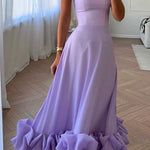 Margovil High Waist Ruffle Hem Swing Maxi Cami Party Dress