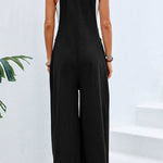 Solid color casual suspenders overalls