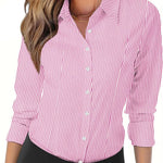 Zeagoo Womens Button Down Shirts Long Sleeve V Neck Tops