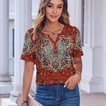 Zeagoo Womens Casual Short Sleeve V Neck Shirts