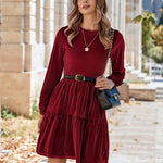 Zeagoo Women's Long Sleeve Elegant Velvet Dress (DE Only)