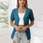 Zeagoo Women's Short Sleeve Cardigan V-Neck Button up Sweater