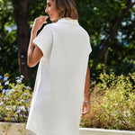Zeagoo Womens Button Down Shirt Dress Cotton Linen Dress
