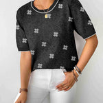 Zeagoo Womens Sweaters Short Sleeve Top