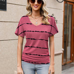 Zeagoo Women's Short Sleeve Shirts V Neck Blouse