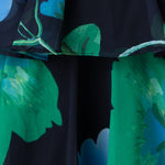 REFRESHING FLORAL PRINT BACK LACE-UP MULTI-TEIR RUFFLE HEM MAXI DRESS